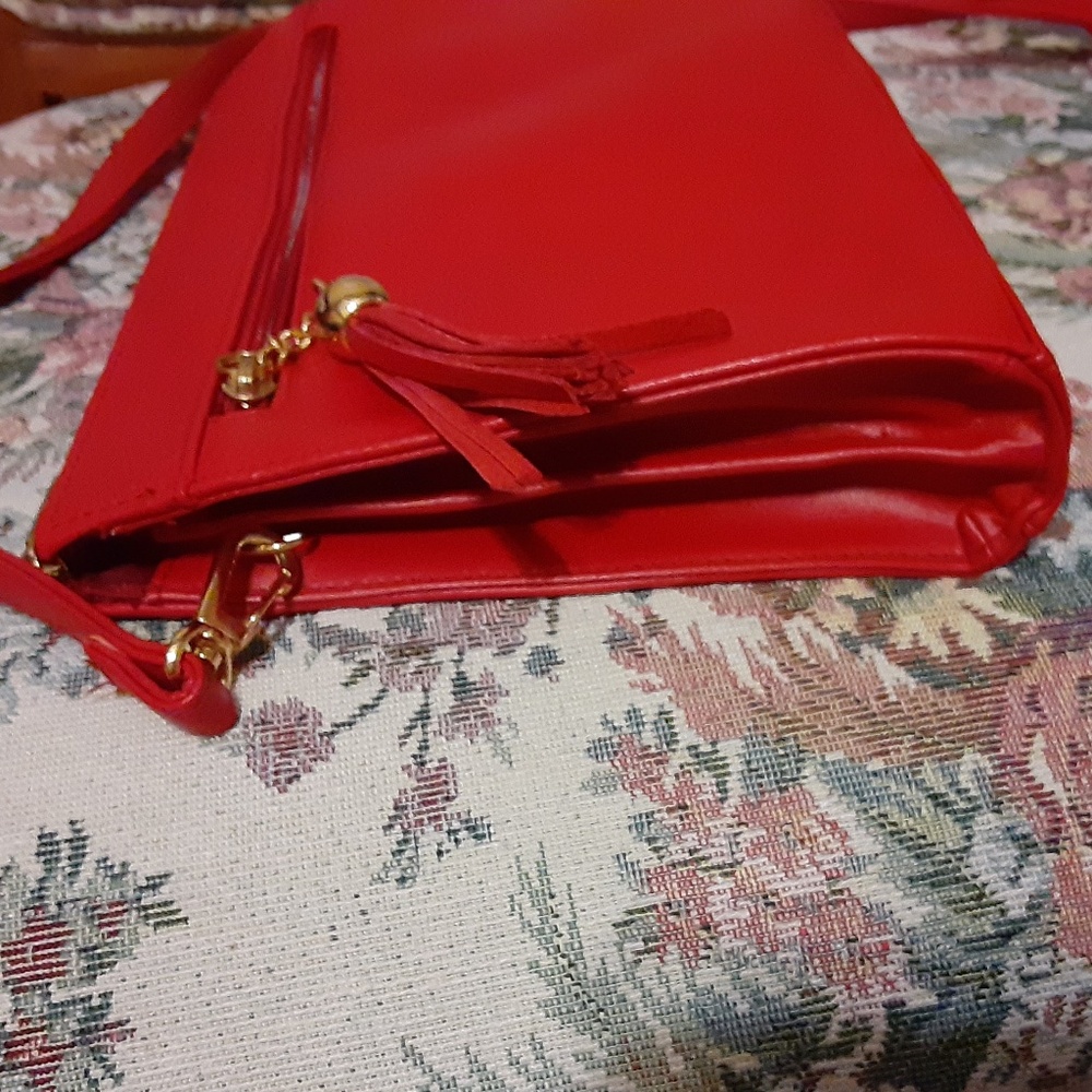 Laura Gayle Red Leather Crossbody/Shoulder Bag - Picture 4 of 8
